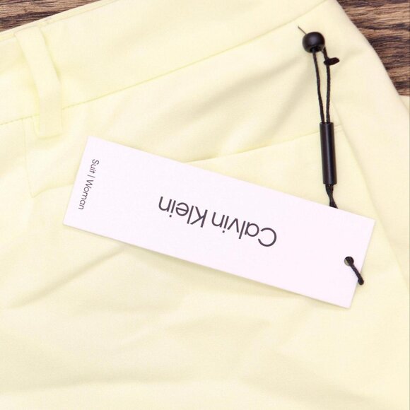 Calvin Klein Plus Size Lux Modern-Fit Straight-Leg Pants Endive Yellow 18W - Picture 3 of 8